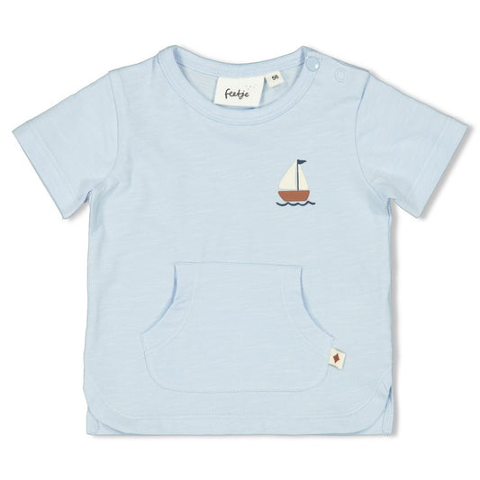 T-shirt - Let's Sail Blauw