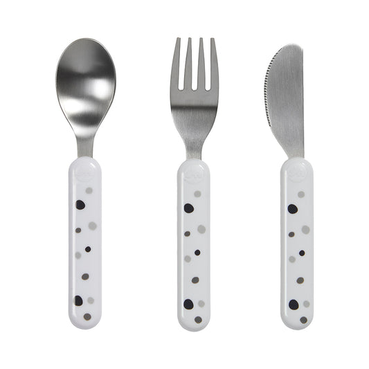 Cutlery set Dreamy dots White