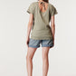 Jeans over the belly Short Light Grey