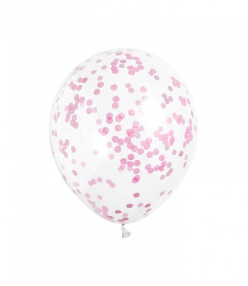 confetti balloons pink