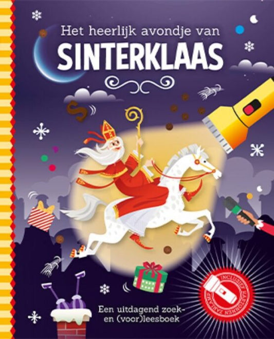 Zaklamp boek - het heerlijk avondje van Sinterklaas