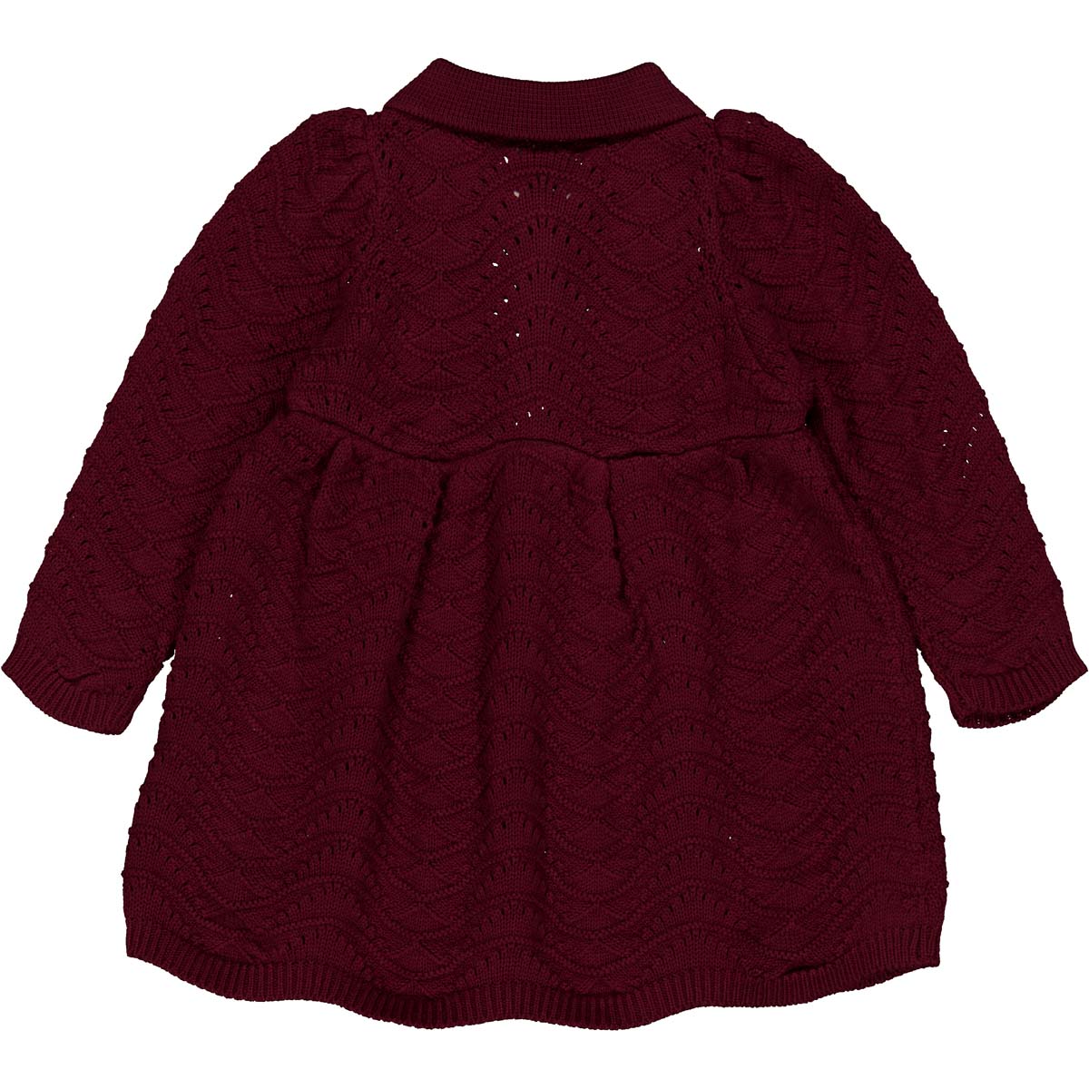 Knit needle out l/s dress baby