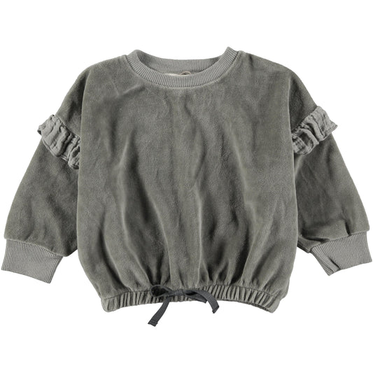 VELVET SWEATSHIRT STONE GRAY