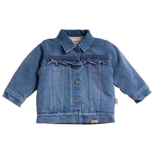 Jacket Denim Teddy Ruffles