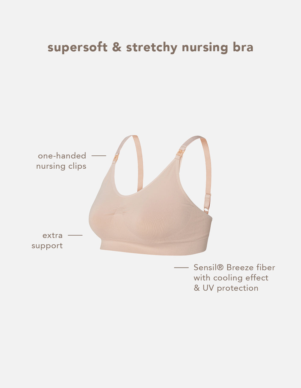 Hura seamless Sensil® nursing bra Huid