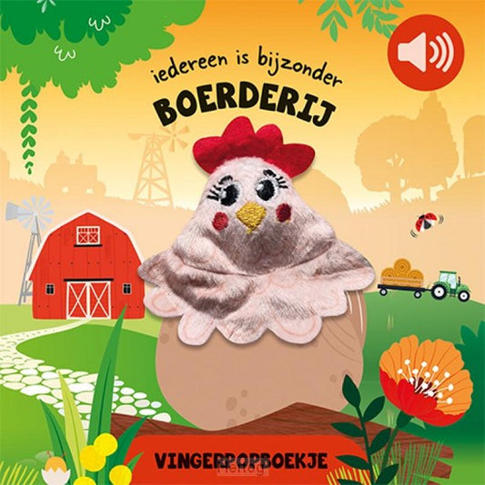 Vingerpop boekje kip