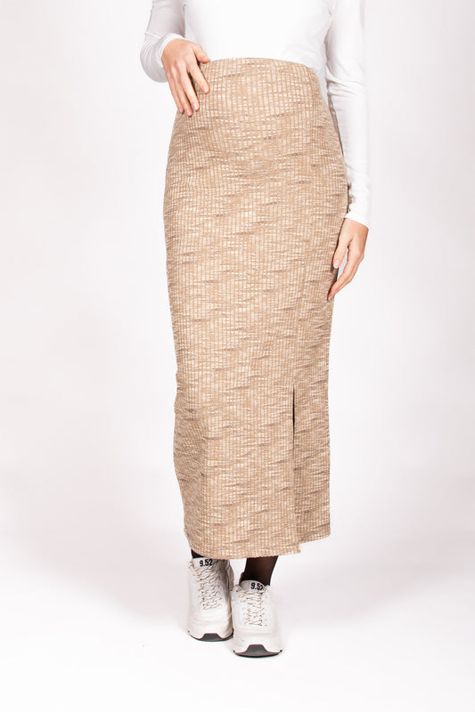 Long Skirt Split Melange