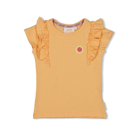 T-shirt - Sunny Side Up abrikoos