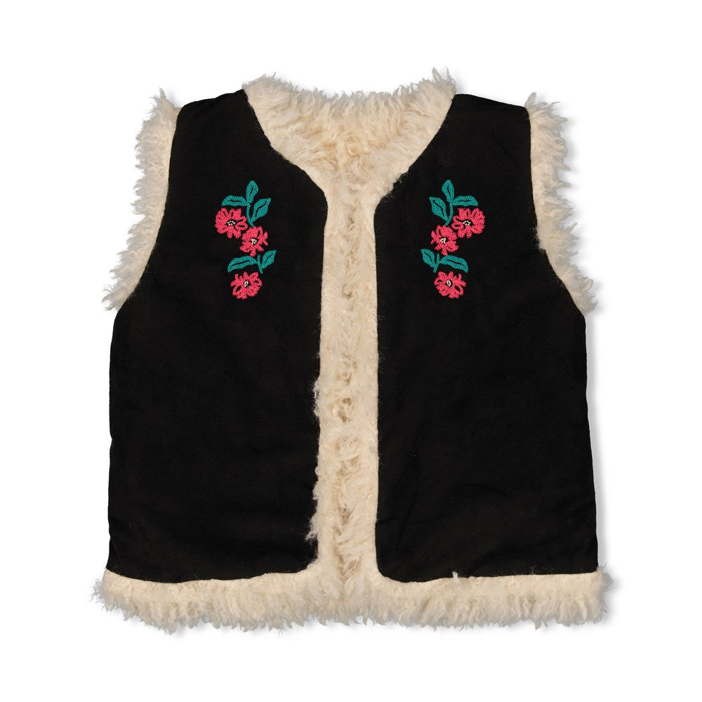 Omkeerbaar gilet suède look teddy - Girls Club