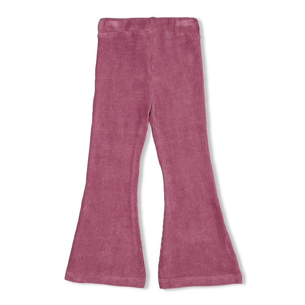 Flared broek velours rib - Forest Fancy