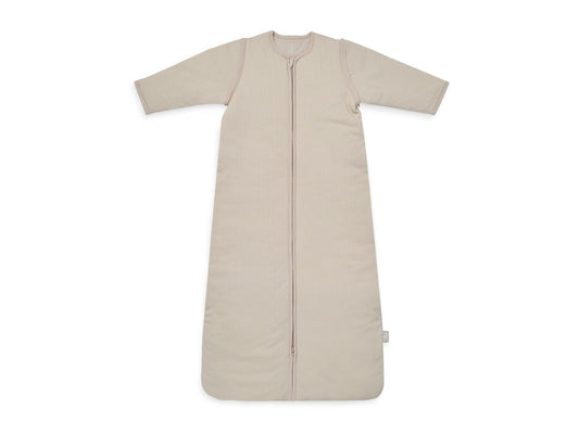 Babyschlafsack 70cm Basic Streifen Nougat mit abnehmbaren Ärmeln