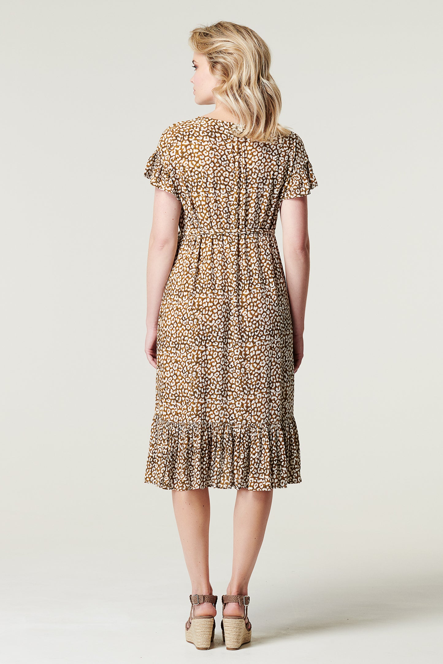 Dress ss AOP Woven Leopard