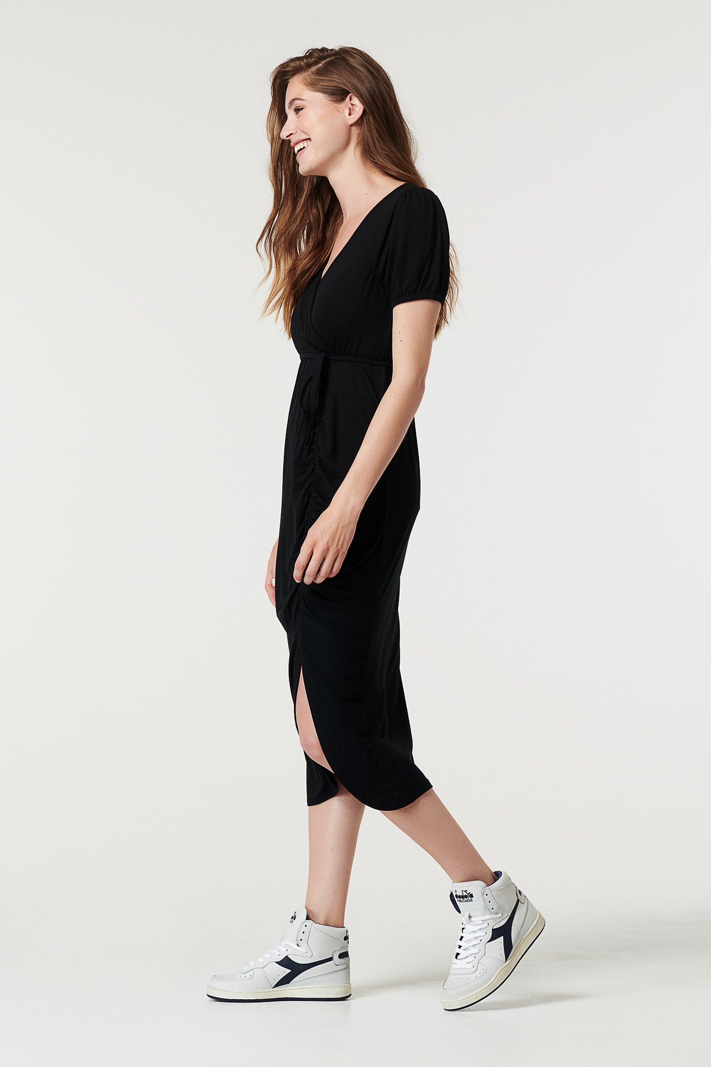 Dress nursing short sleeve Black