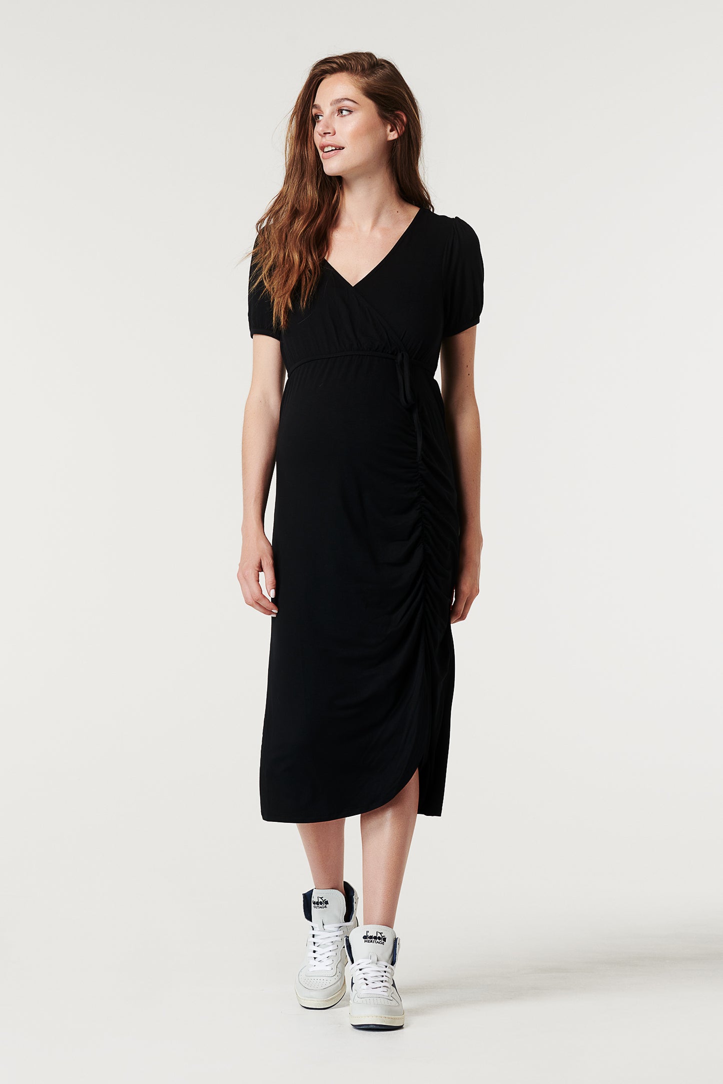 Dress nursing short sleeve Black