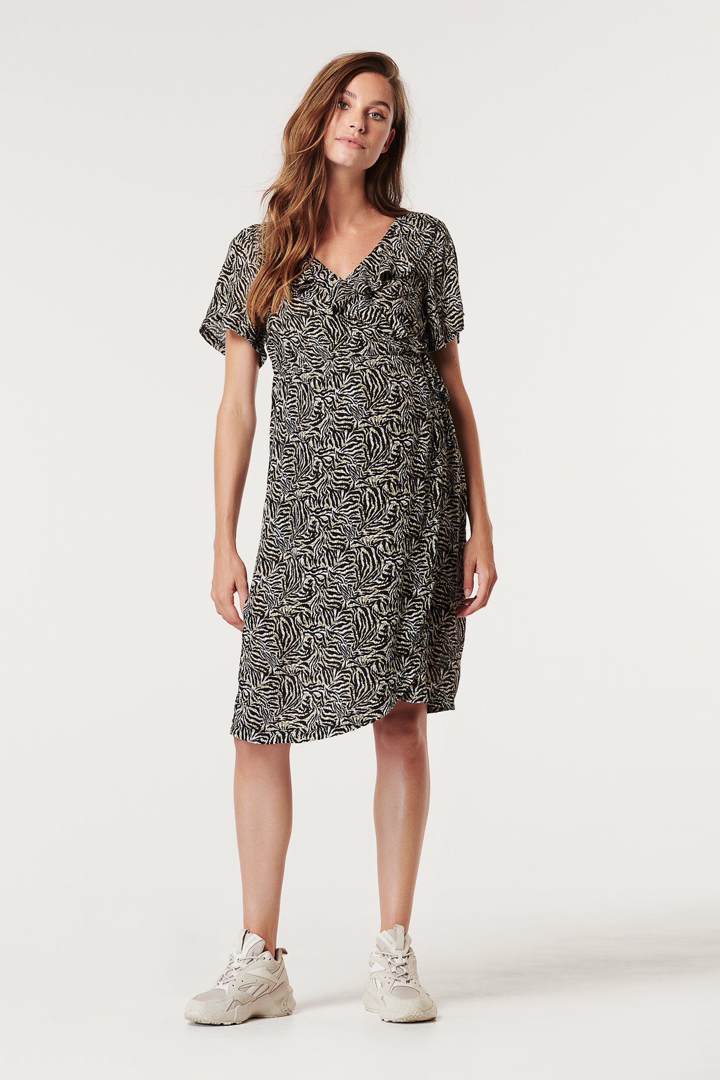 Dress nursing short sleeve all over print Palm Lea