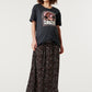 Skirt Ashley under the belly all over print