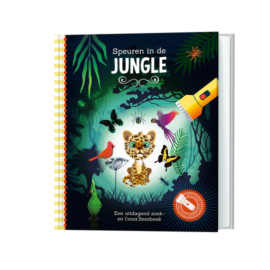 zaklamp boek - speuren in de jungle