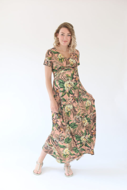 Maxidress Nursing AOP Flowers