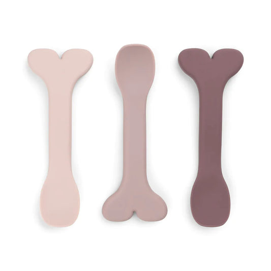 Done by deer Silicone baby spoon 3-pack Wally Powder
