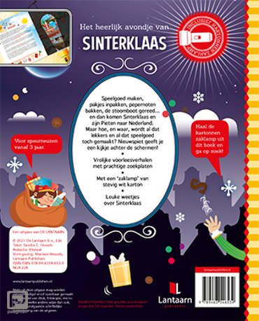 Zaklamp boek - het heerlijk avondje van Sinterklaas